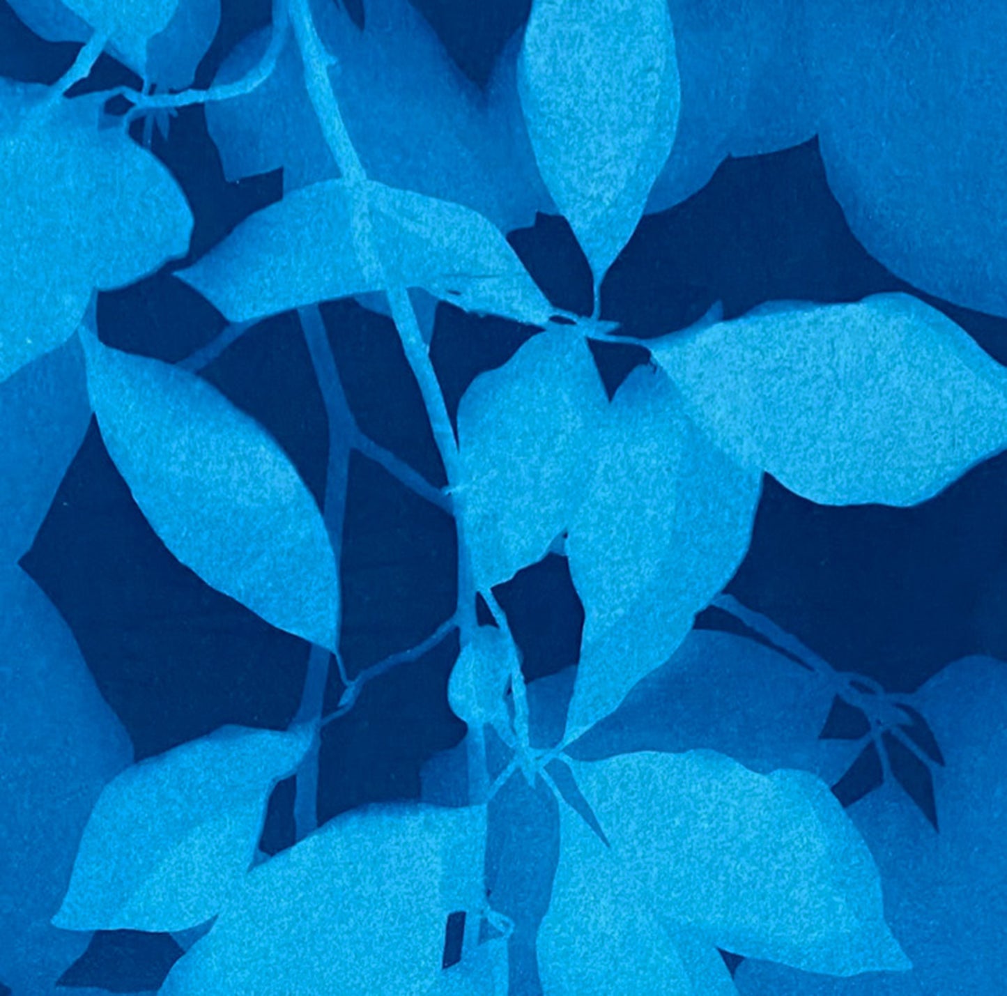 SOLD - In the garden - Serenity in blue