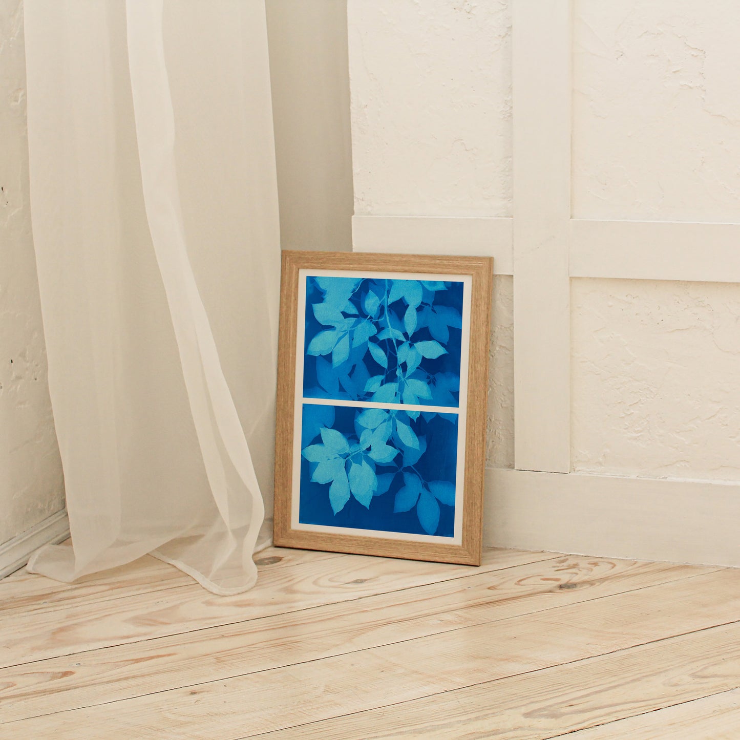 SOLD - In the garden - Serenity in blue